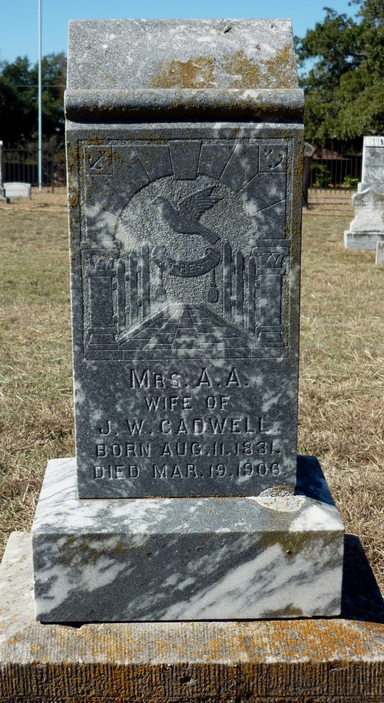 Gravestone of Aletha Ann Jeffers Cadwell Banta