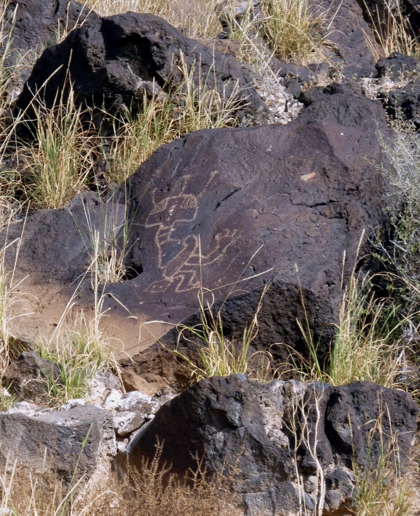 Shamanic Petroglyph - Petroglyph National Monument - Albuquerque NM - October 2015
